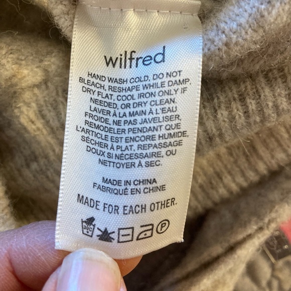 Wilfred Lorin Mock Neck Sweater with Tie Size Small - Picture 7 of 12